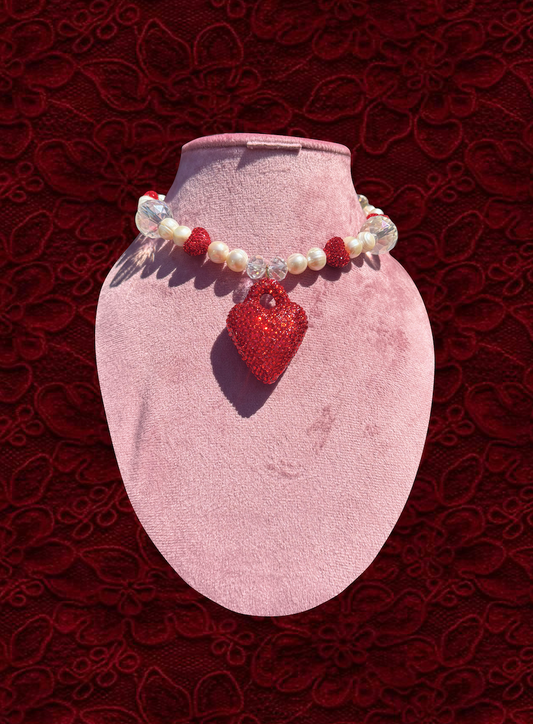 Red Heart Locket Necklace