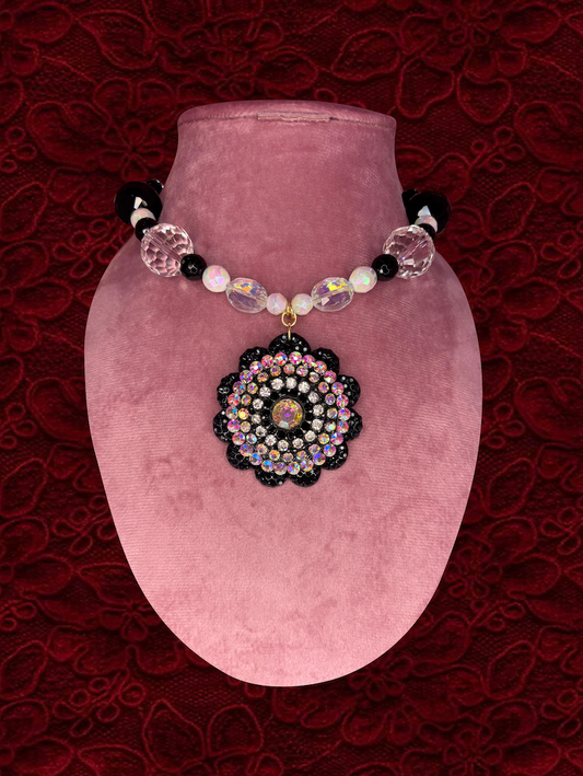 Reworked Black & White Necklace